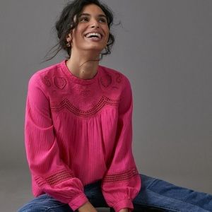 Harmony Lace Top by Anthropologie, Size Med